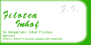 filotea inhof business card